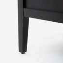 Kalana - 2-Drawer Rattan Nightstand, Black