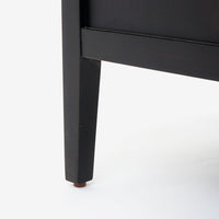 Kalana - 2-Drawer Rattan Nightstand, Black