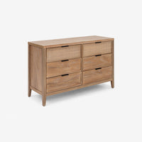 Kalana - 6-Drawer Rattan Dresser, Natural