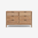 Kalana - 6-Drawer Rattan Dresser, Natural