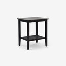 Liora - Rectangular Rattan Accent Table, Black