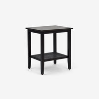 Liora - Rectangular Rattan Accent Table, Black