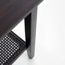 Liora - Rectangular Rattan Accent Table, Black