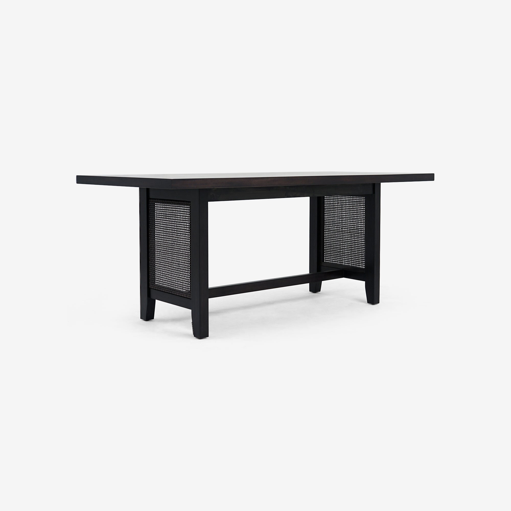 Liora - 72" x 30" Rattan Dining Table, Black