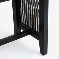 Liora - 72" x 30" Rattan Dining Table, Black