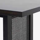 Liora - 72" x 30" Rattan Dining Table, Black