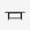 Liora - 72" x 30" Rattan Dining Table, Black
