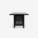 Liora - 72" x 30" Rattan Dining Table, Black