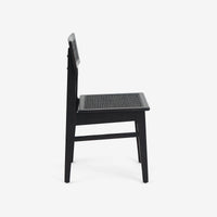 Liora - Rattan Dining Chair Set, Black