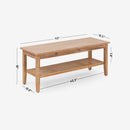 Liora - 45" Rattan Bench, Black