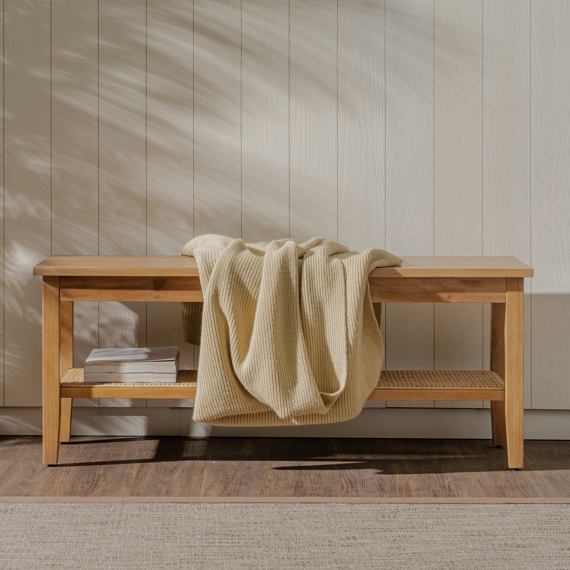 Liora - 45" Rattan Bench, Natural