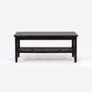 Liora - 45" Rattan Bench, Black