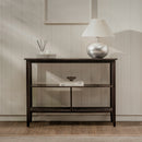 Liora - 41" Rattan Console Table, Black
