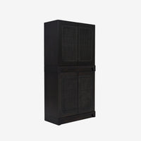 Liora - 31.5" Rattan Modular Cabinet, Black