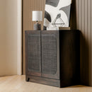 Liora - 31.5" Rattan Modular Cabinet, Black