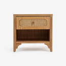Lurian - 1-Drawer Rattan Nightstand, Natural