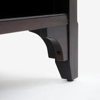 Lurian - 1-Drawer Rattan Nightstand, Black