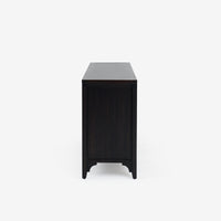 Lurian - 6-Drawer Rattan Dresser, Black