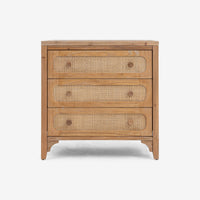 Lurian - 3-Drawer Rattan Dresser, Natural