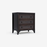 Lurian - 3-Drawer Rattan Dresser, Black