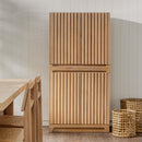 Mira - 31.5" Scalloped Modular Cabinet Doors, Natural