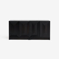 Mira - 31.5" Scalloped Modular Cabinet, Black