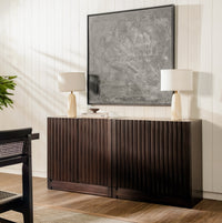 Mira - 31.5" Scalloped Modular Cabinet Doors, Black