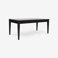 Mira - 72" x 30" Scalloped Dining Table, Black