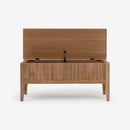 Mira - 42" Scalloped Storage Bench, Natural
