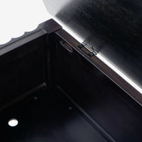 Mira - 42" Scalloped Storage Bench, Black