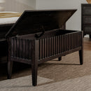 Mira - 42" Scalloped Storage Bench, Black