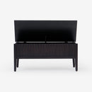 Mira - 42" Scalloped Storage Bench, Black