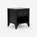 NEW! Lurian - 1-Drawer Rattan Nightstand, Black