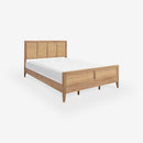 Black Kalana Queen Rattan Bed Angled View