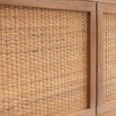 Natural Kalana Queen Rattan Bed Detail Footboard