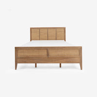 Natural Kalana Queen Rattan Bed Front view