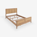 Natural Kalana Queen Rattan Bed angled view