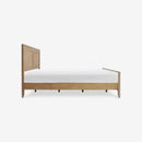 Side VIew Natural Lurian Queen Rattan Bed