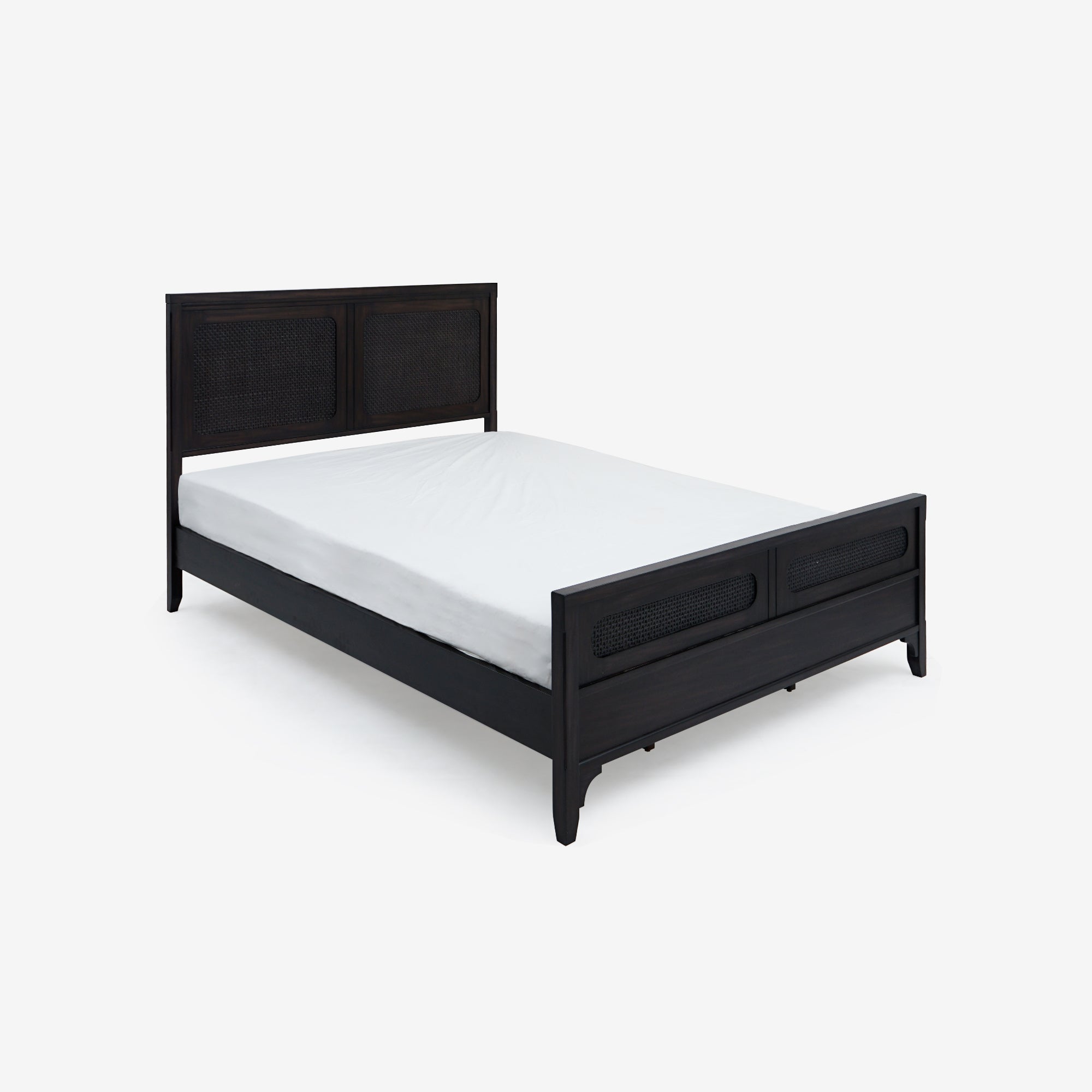 NEW! Lurian - Queen Rattan Bed, Black